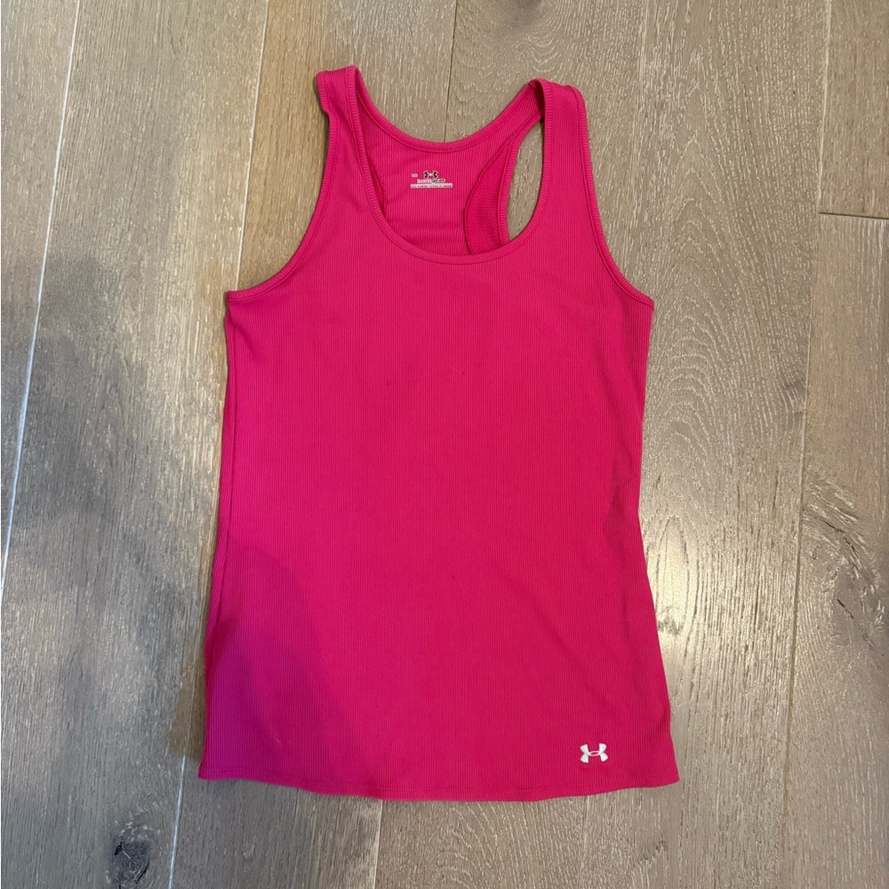 Under Armour Women's Pink Ribbed Tank Top